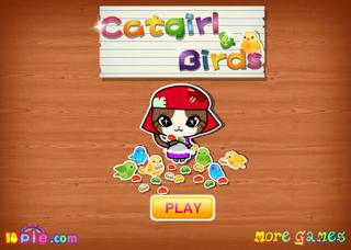 Игра Cat Girl & Birds фото
